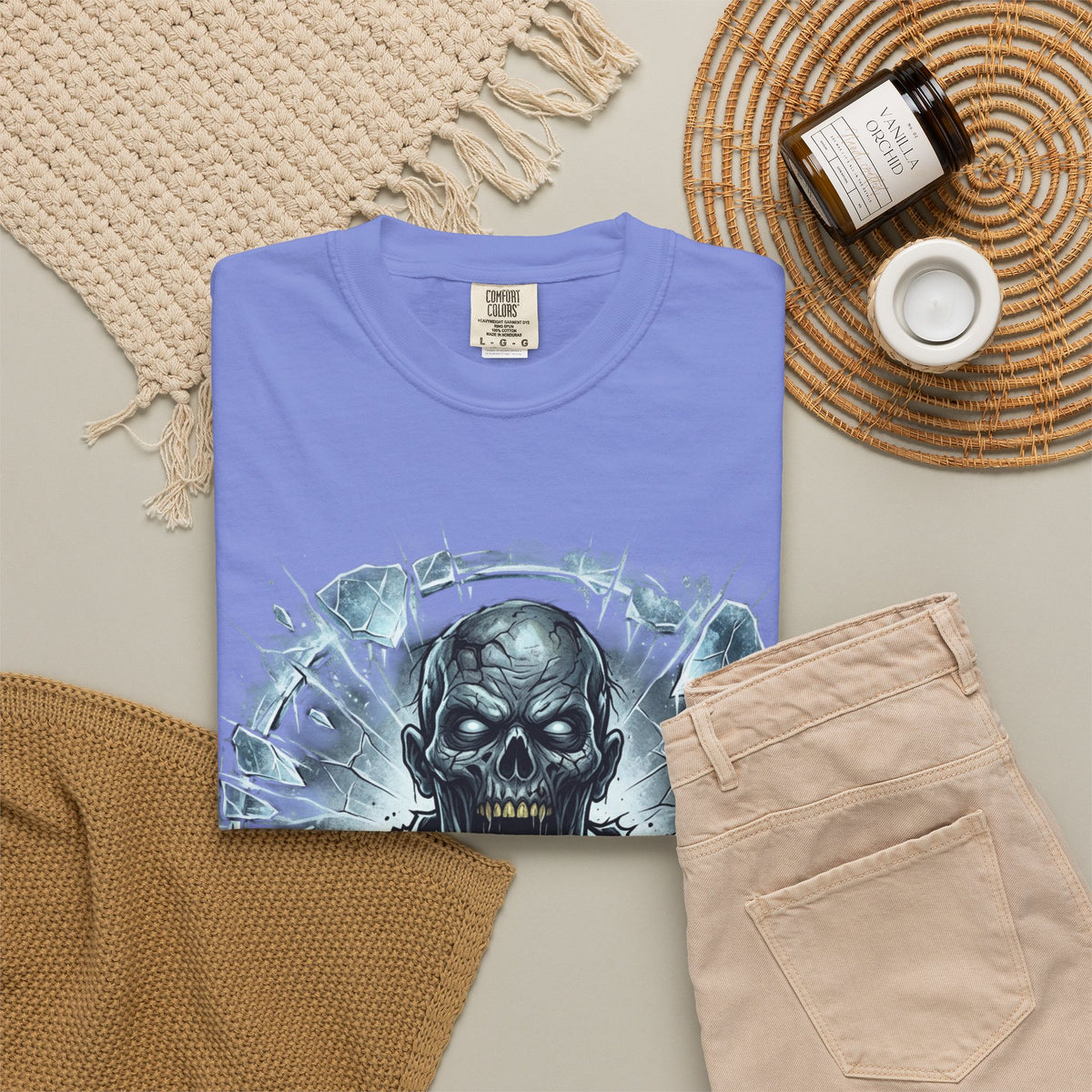 KRYO Skull Graphic T-Shirt — Horror Zombie Illustration Tee
