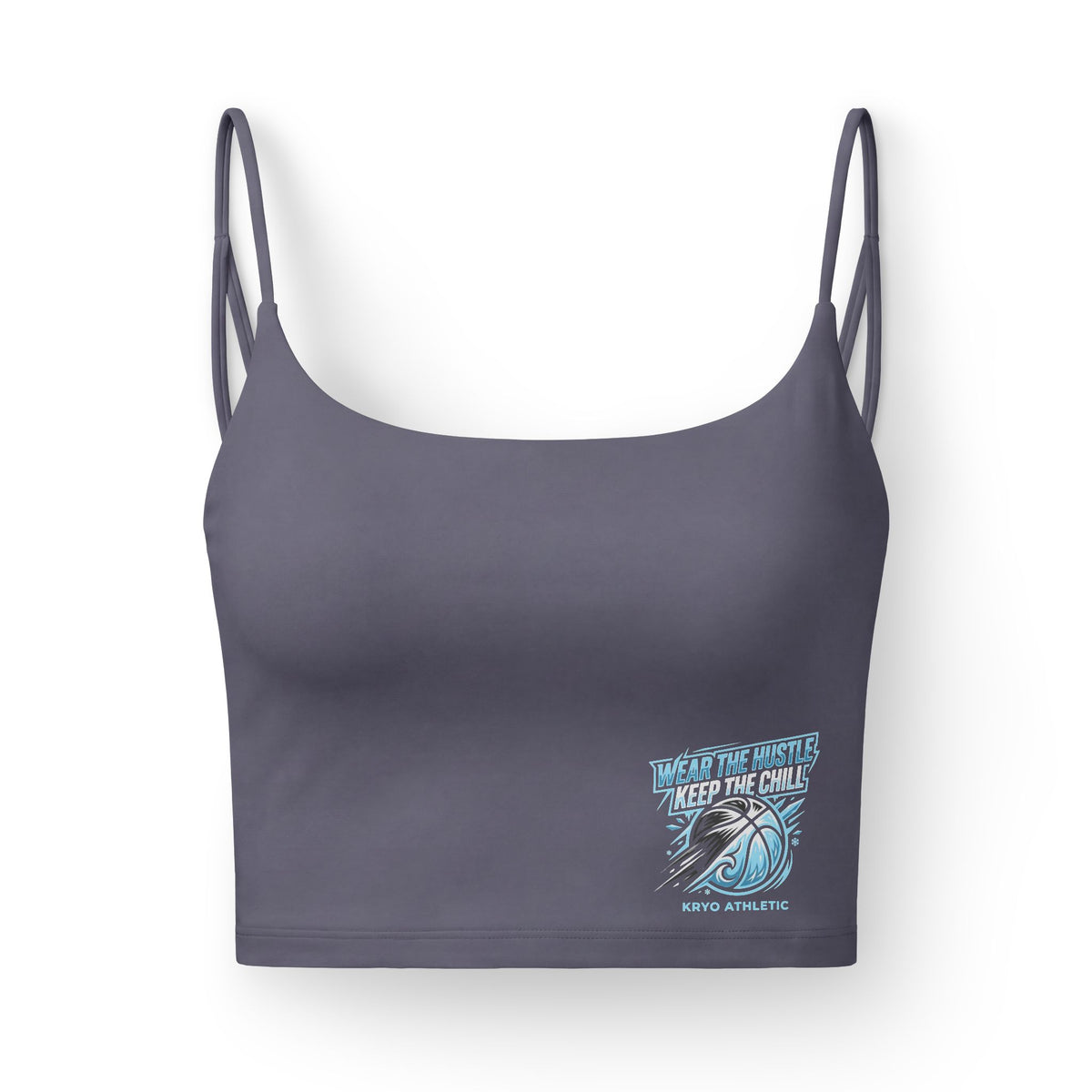 Wave Rider Luxe Bra —Kryo Basketball Graphic Crop Top