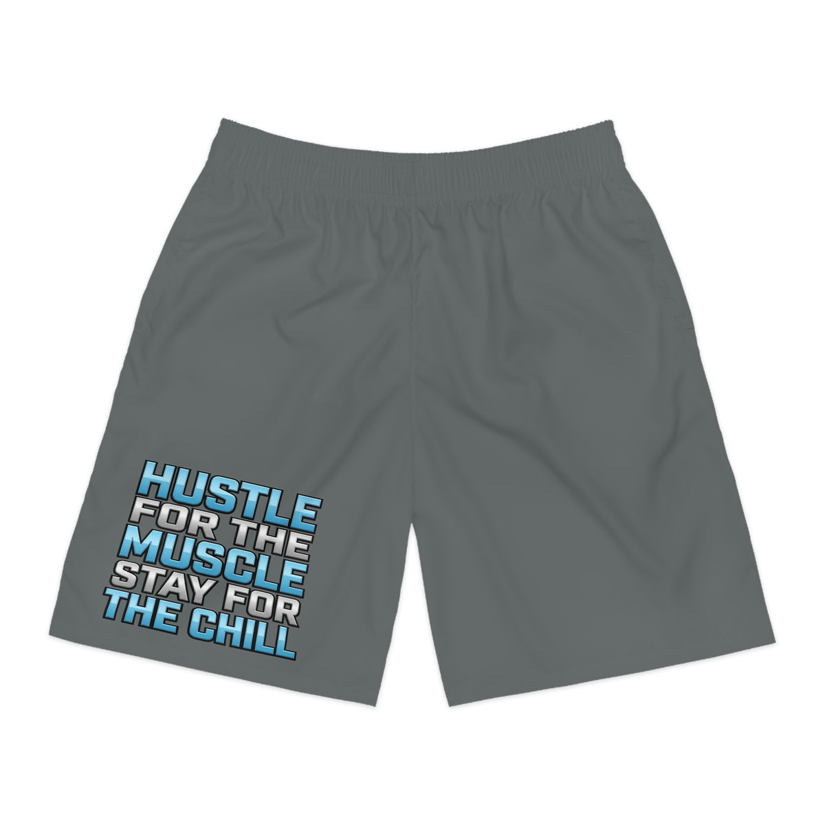 Kryo Workout Gear Men's Athletic Jogger Shorts — "Hustle for the Muscle, Stay for the Chill" Motivational Gym Wear