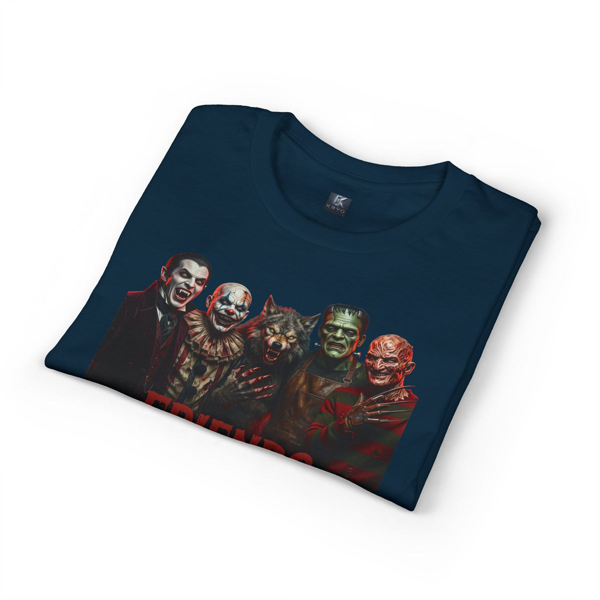 Kryo Horror Icons “Friends” T-Shirt – Vintage Killer Villains Halloween Tee