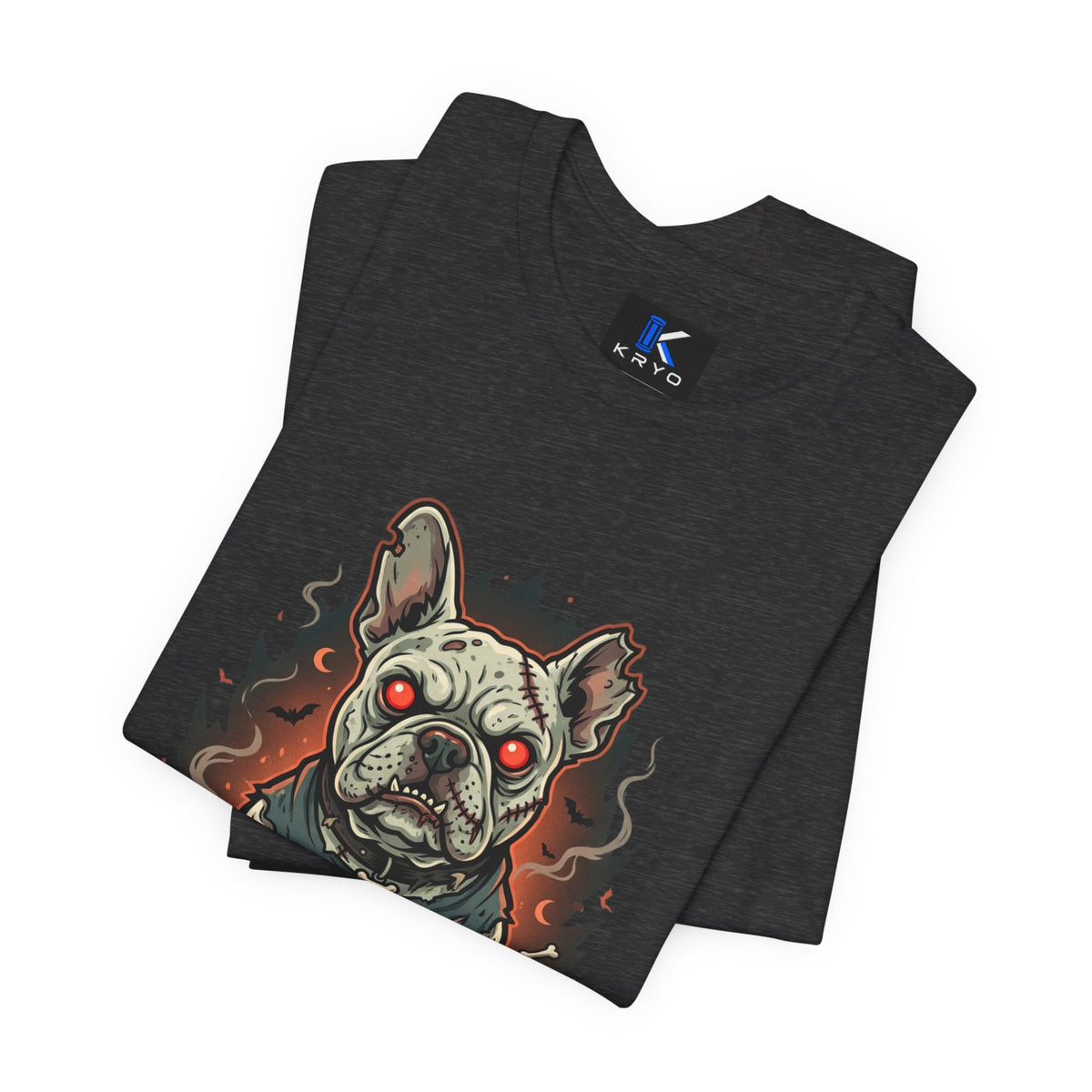 KRYO Halloween Zombie Dog T-Shirt — Creepy French Bulldog Graphic Tee