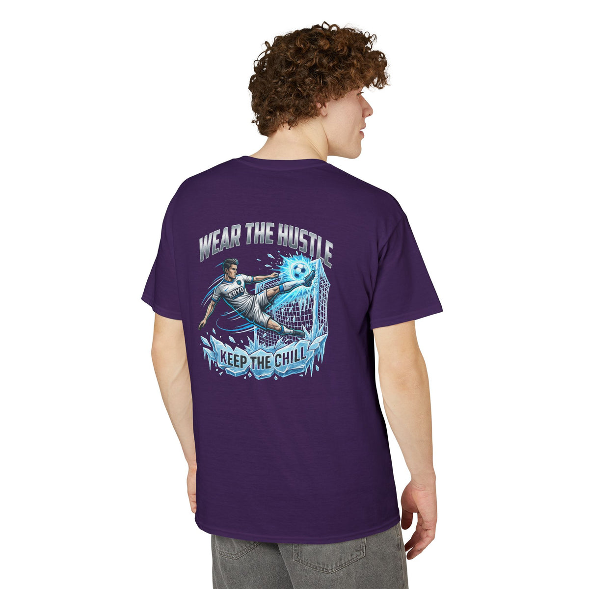 Kryo Soccer Wear The Hustle Soccer T-Shirt — "Keep The Goal" Motivational Graphic Tee