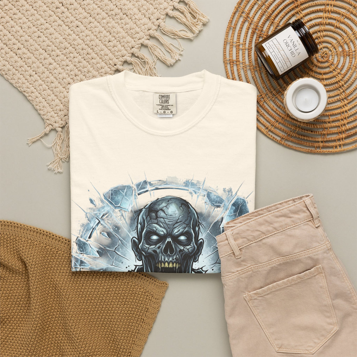 KRYO Skull Graphic T-Shirt — Horror Zombie Illustration Tee