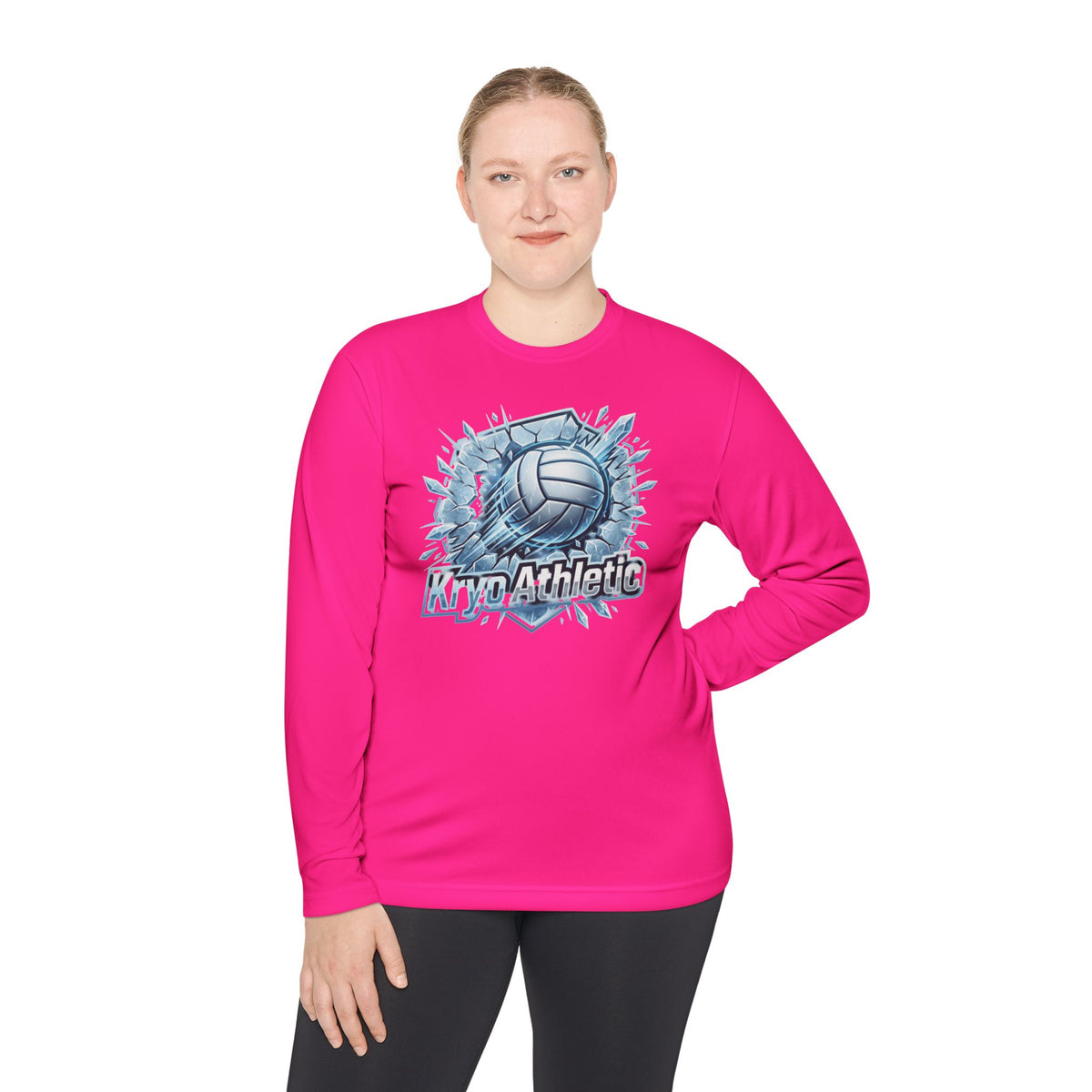 Volleyball Athlete Long Sleeve Tee — ‘Kyn Athletic’ Ice Burst Design
