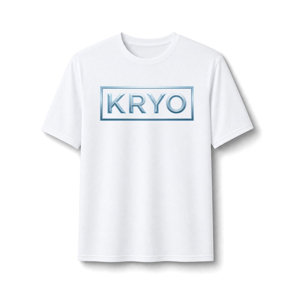 KRYO Blue Logo Performance Tee — Lightweight Athletic Shirt with Frosted Logo