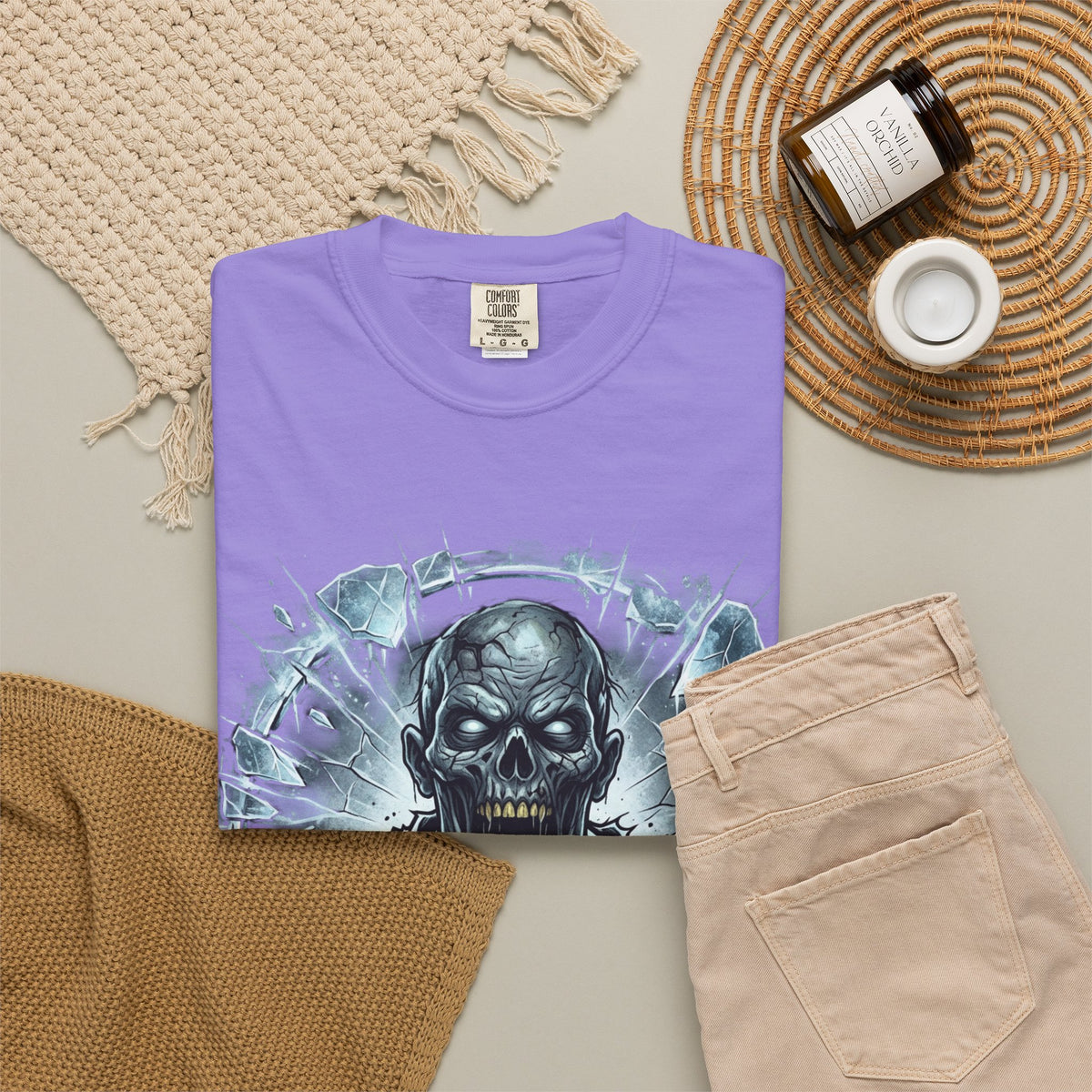 KRYO Skull Graphic T-Shirt — Horror Zombie Illustration Tee