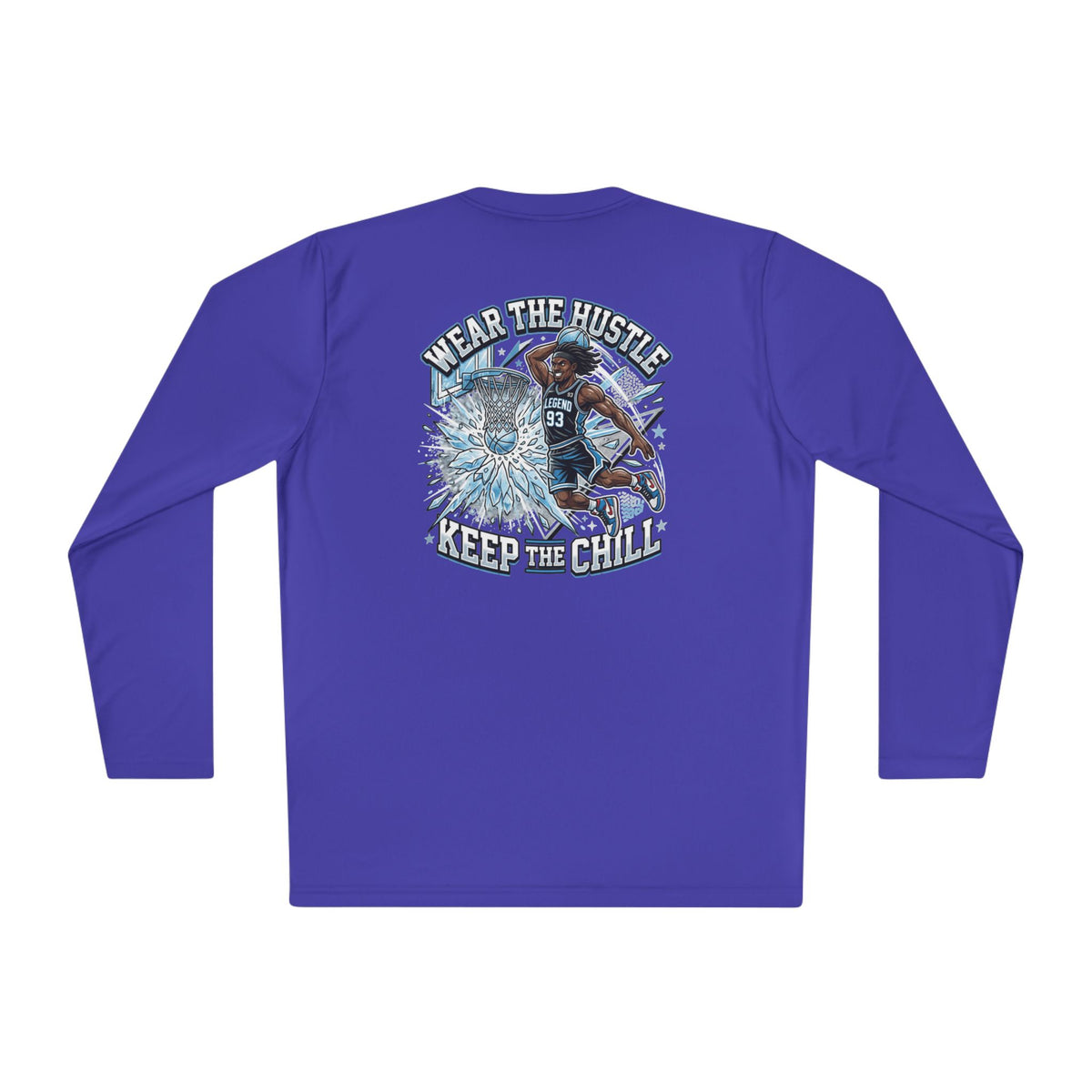 Kryo Long Sleeve Tee — 'Fear the Hustle, Keep the Chill' Graphic Basketball Design