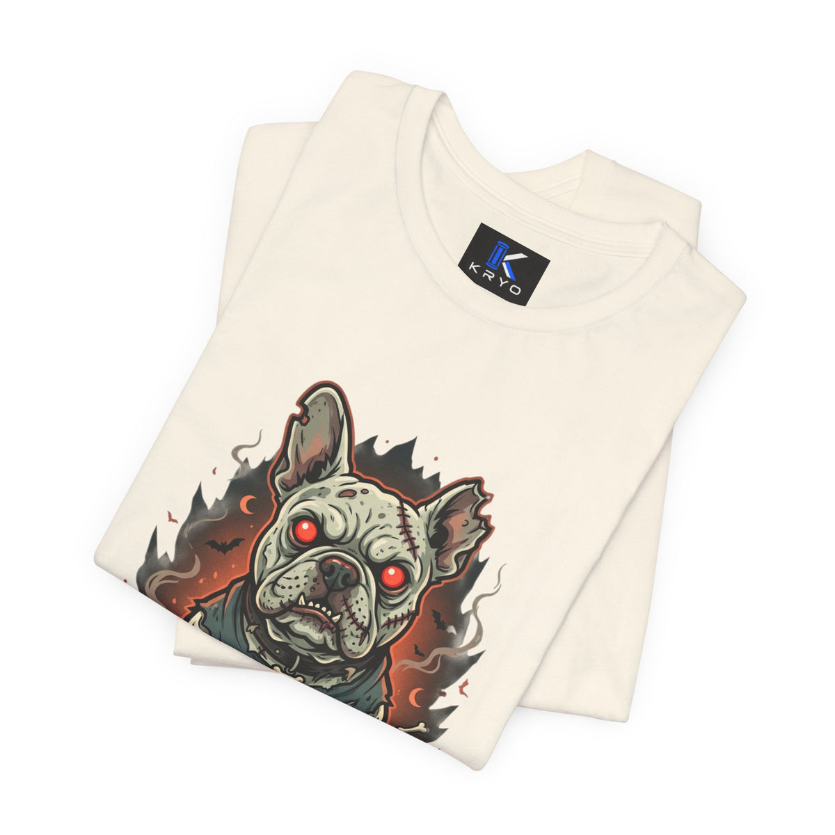 KRYO Halloween Zombie Dog T-Shirt — Creepy French Bulldog Graphic Tee