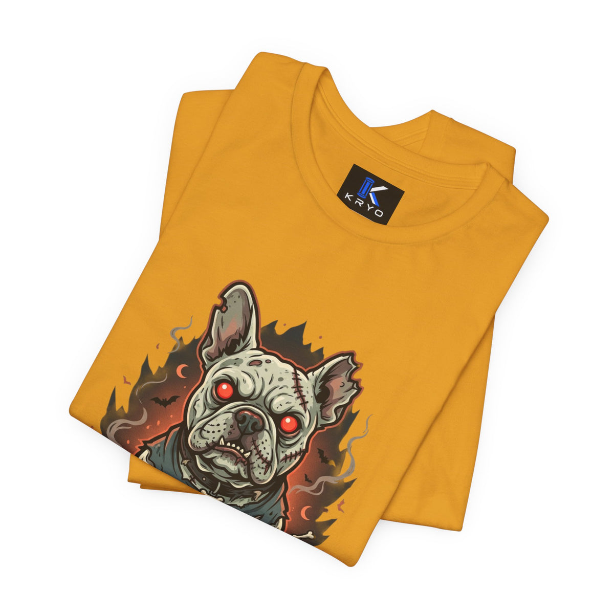 KRYO Halloween Zombie Dog T-Shirt — Creepy French Bulldog Graphic Tee