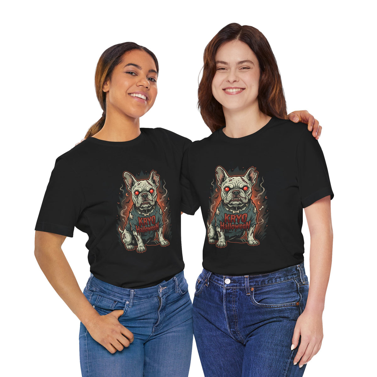 KRYO Halloween Zombie Dog T-Shirt — Creepy French Bulldog Graphic Tee