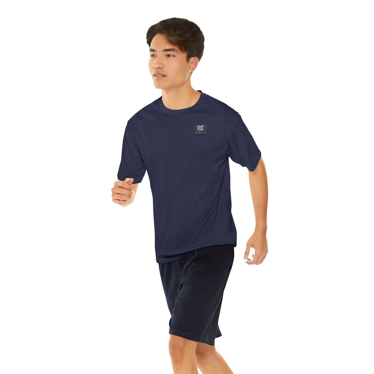 Skeleton Holding Basketball Performance Tee — Men's Athletic Shirt
