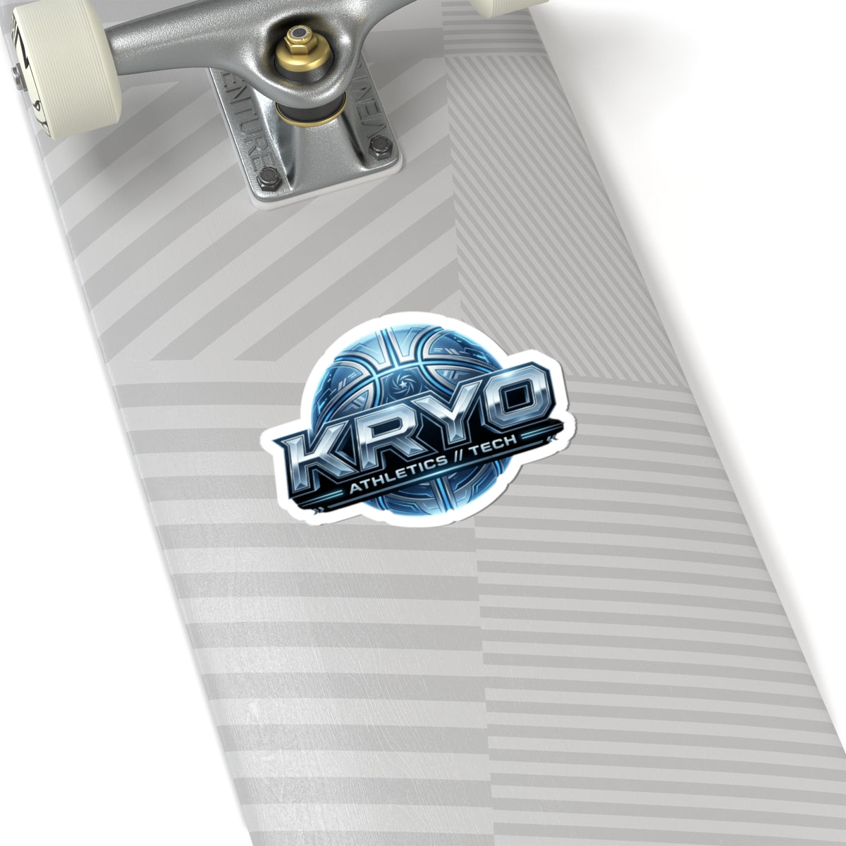 Kryo Athletics // Tech Logo Sticker — Metallic Blue Gaming & Sports Decal (Kiss-Cut)