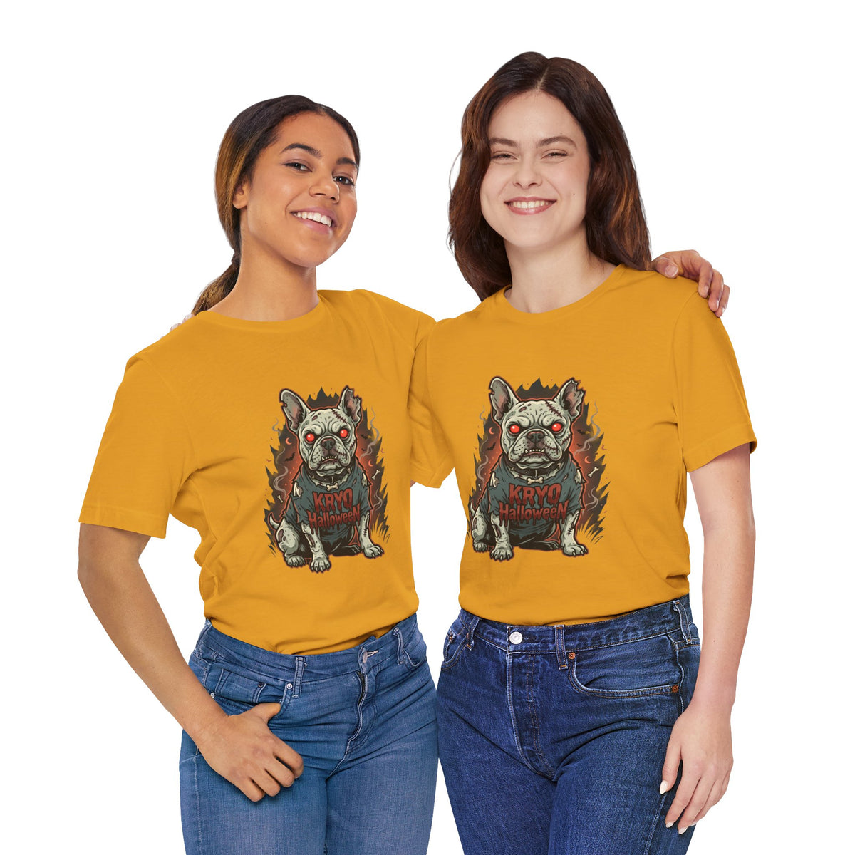 KRYO Halloween Zombie Dog T-Shirt — Creepy French Bulldog Graphic Tee
