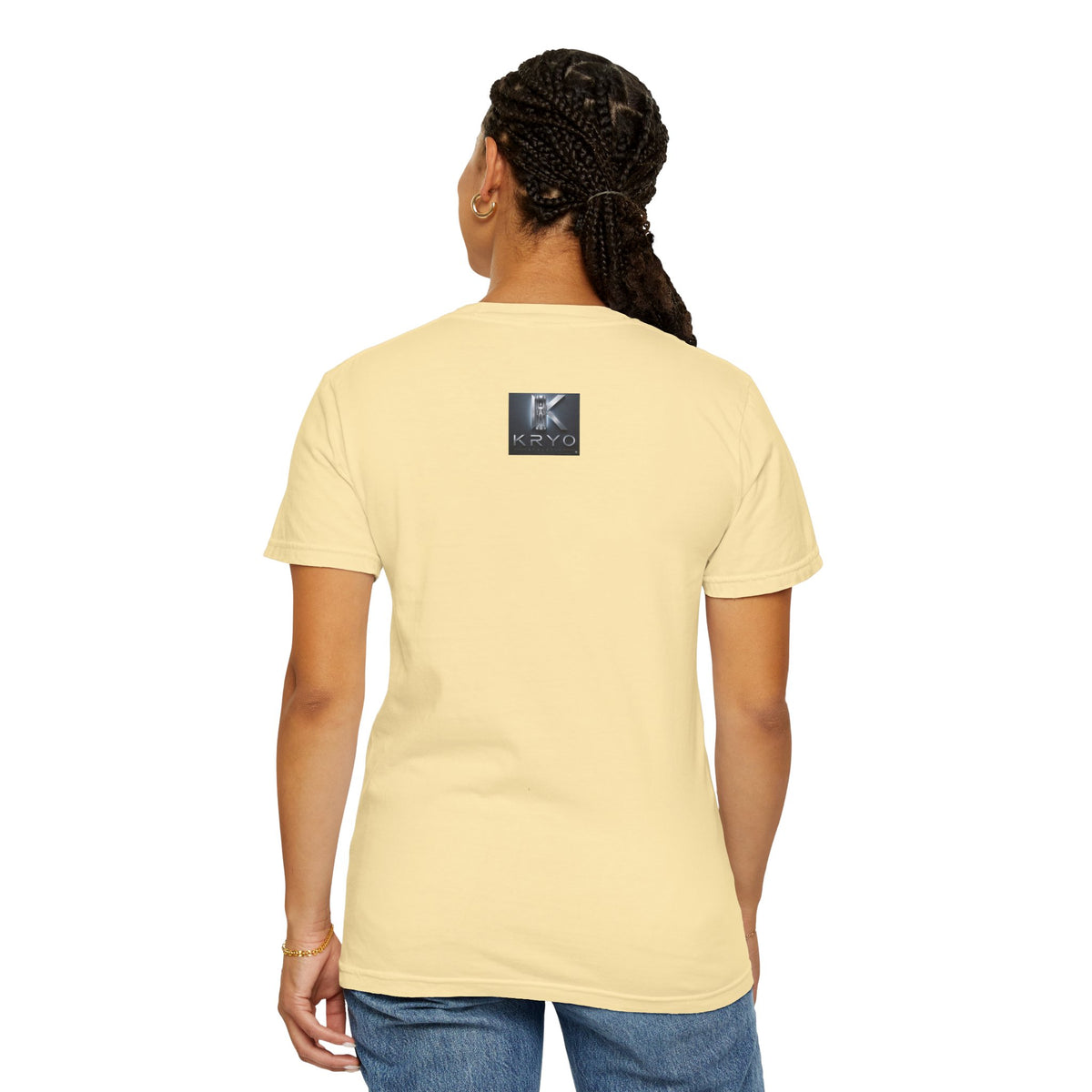 Kryo Minimalist Black Ghost Pattern T-Shirt — Cute Repeating Kitty Graphic Tee