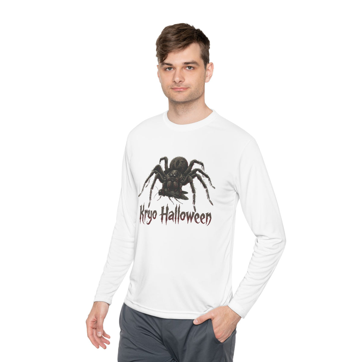 Halloween Spider Long Sleeve Tee — "Kryo Halloween" Graphic