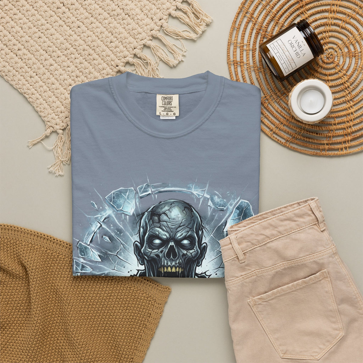 KRYO Skull Graphic T-Shirt — Horror Zombie Illustration Tee