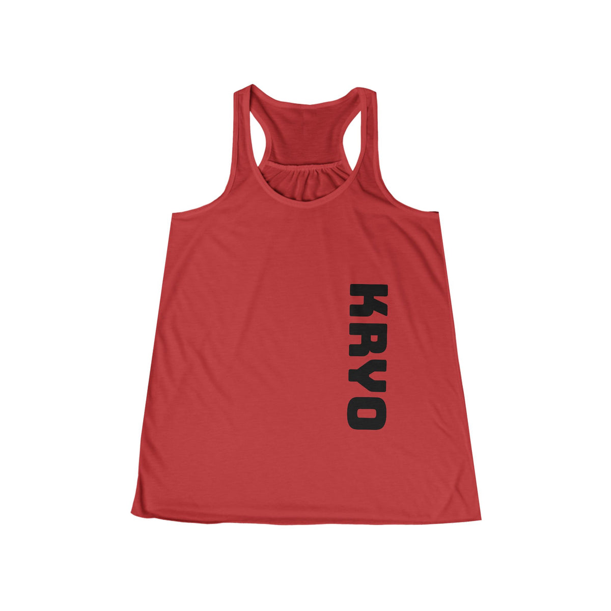 KRYO Workout Gear Vertical Logo Racerback Tank Top — Women's Flowy Workout & Casual Tank