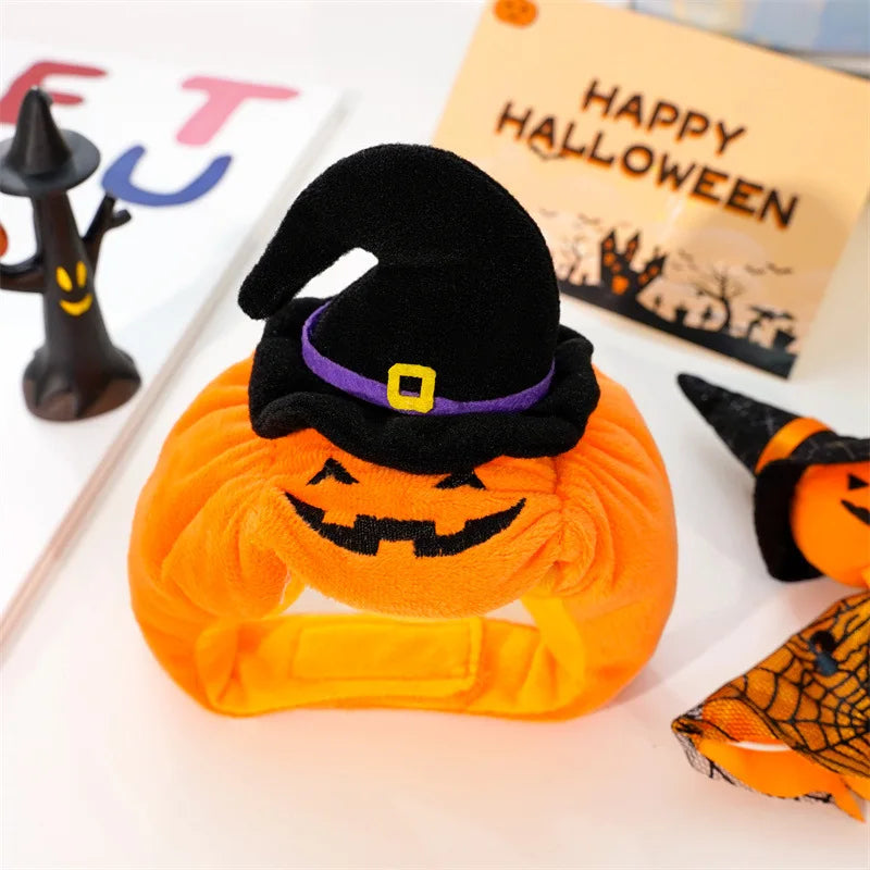 Pet Hat Halloween Funny Pumpkin Cat Cap Dog Headgear Hat Cute Animal Halloween Cosplay Costume Headgear Small Pet Accessories