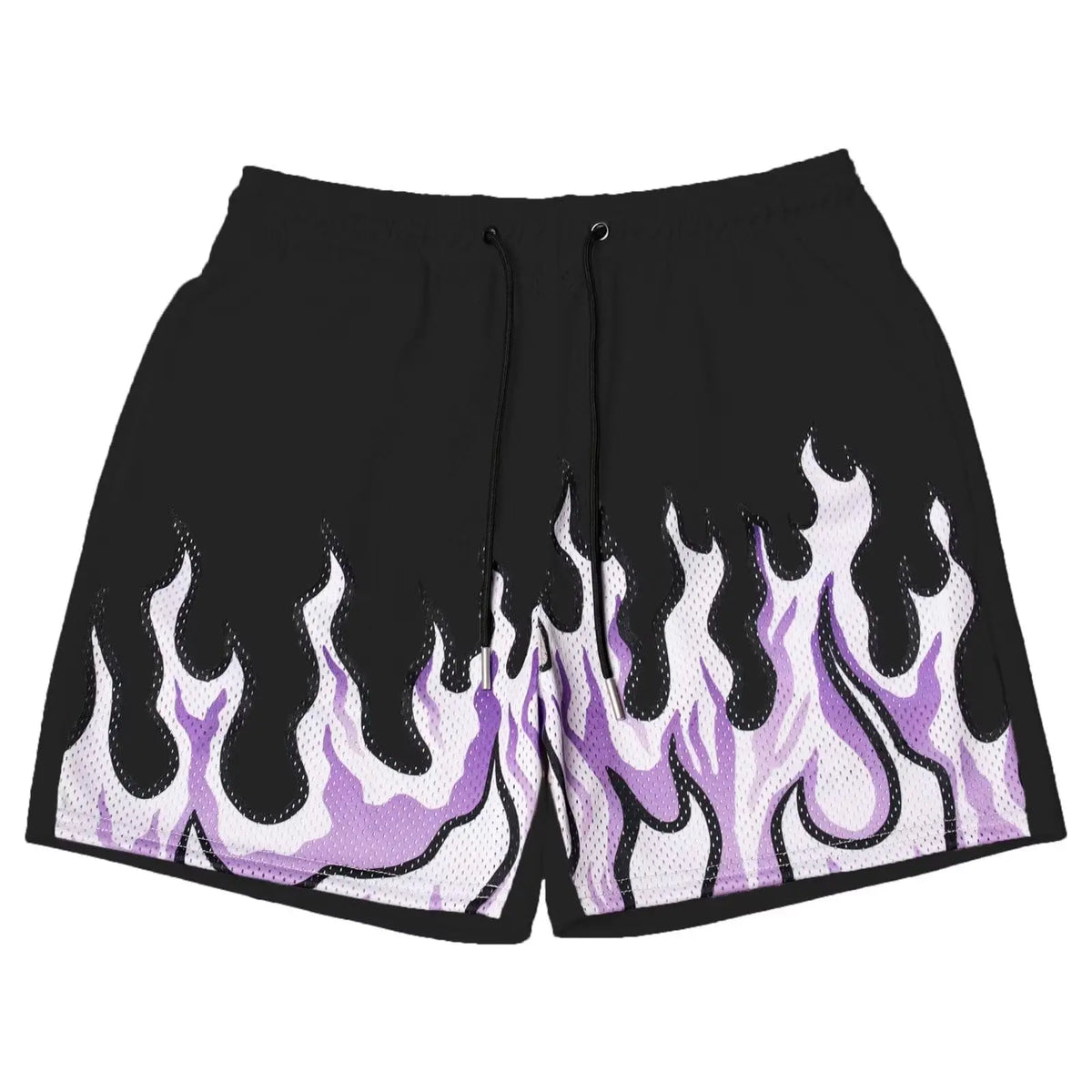 Men's Flame Pattern Basketball Shorts Boys Summer Cool Hawaii 3D Printed Casual Swim Trunks Quick Dry Surfboard Shorts