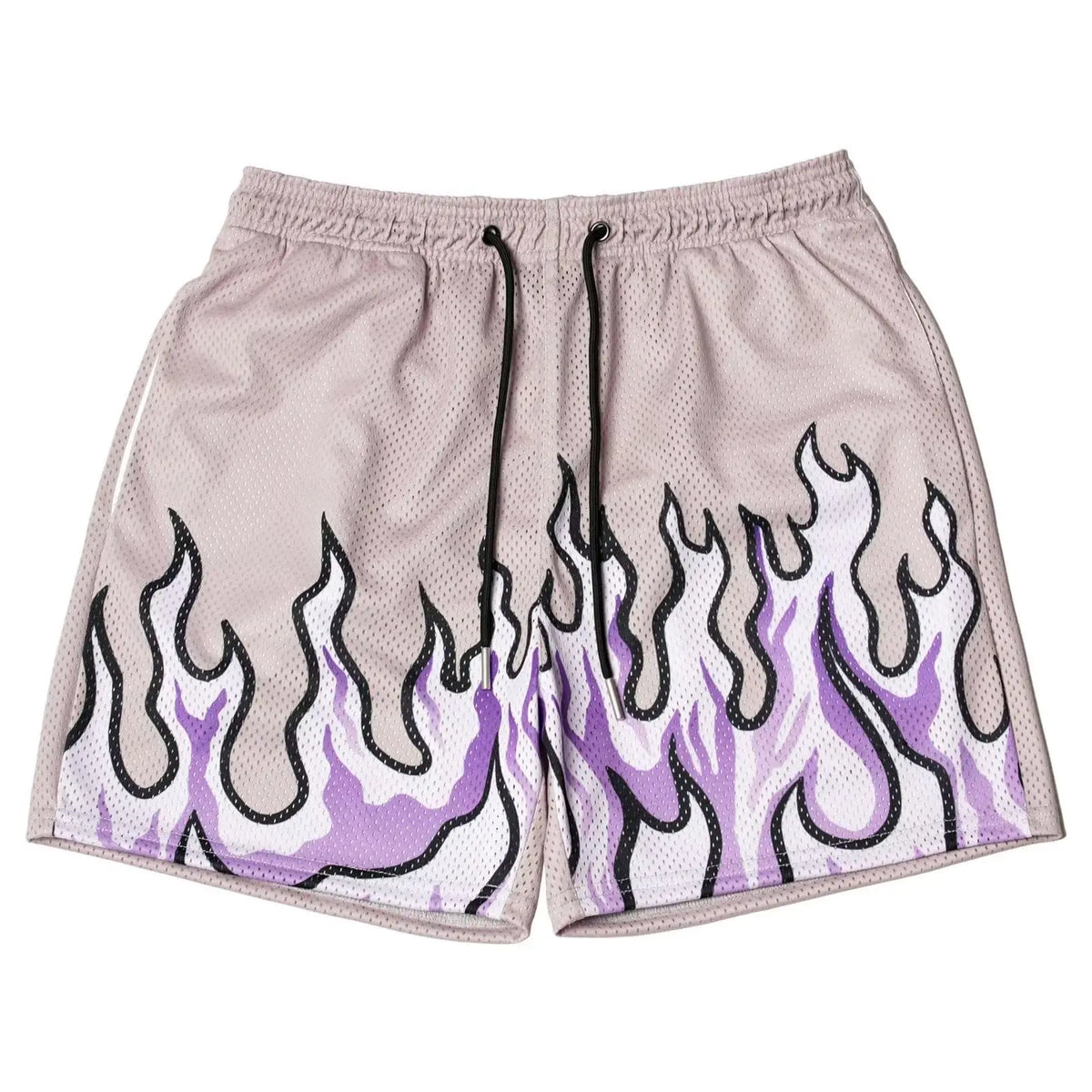 Men's Flame Pattern Basketball Shorts Boys Summer Cool Hawaii 3D Printed Casual Swim Trunks Quick Dry Surfboard Shorts