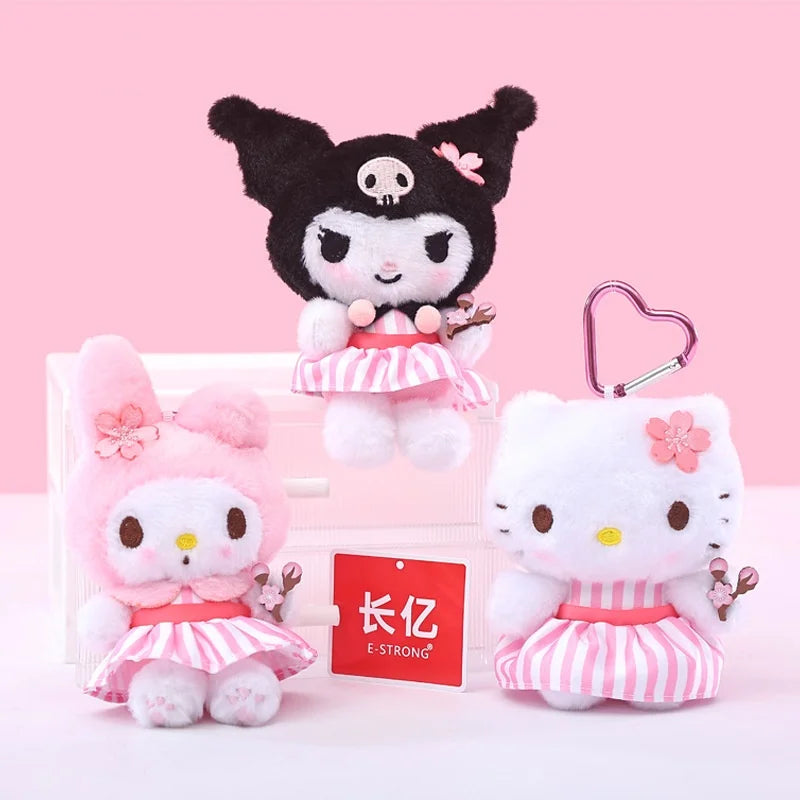 Sanrio Hello Kitty & Kuromi Plush Keychain Bag Charm
