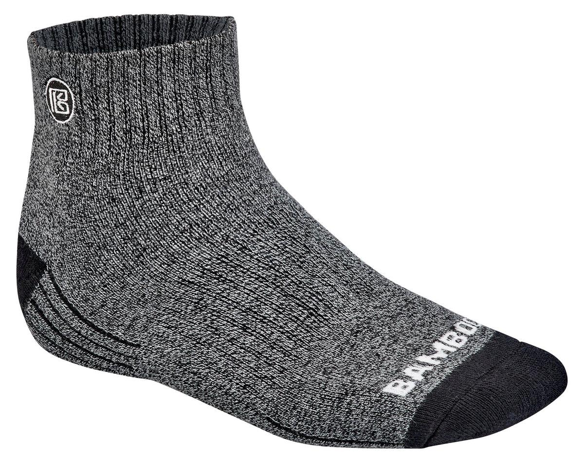 Premium Bamboo Rayon Quarter High Crew Socks - 3 Pair and 6 Pair Packs Available