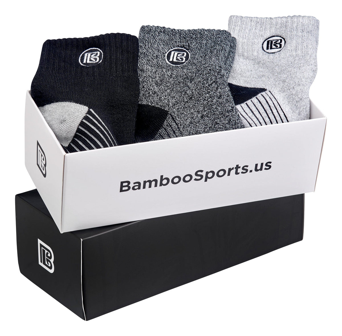 Premium Bamboo Rayon Quarter High Crew Socks - 3 Pair and 6 Pair Packs Available