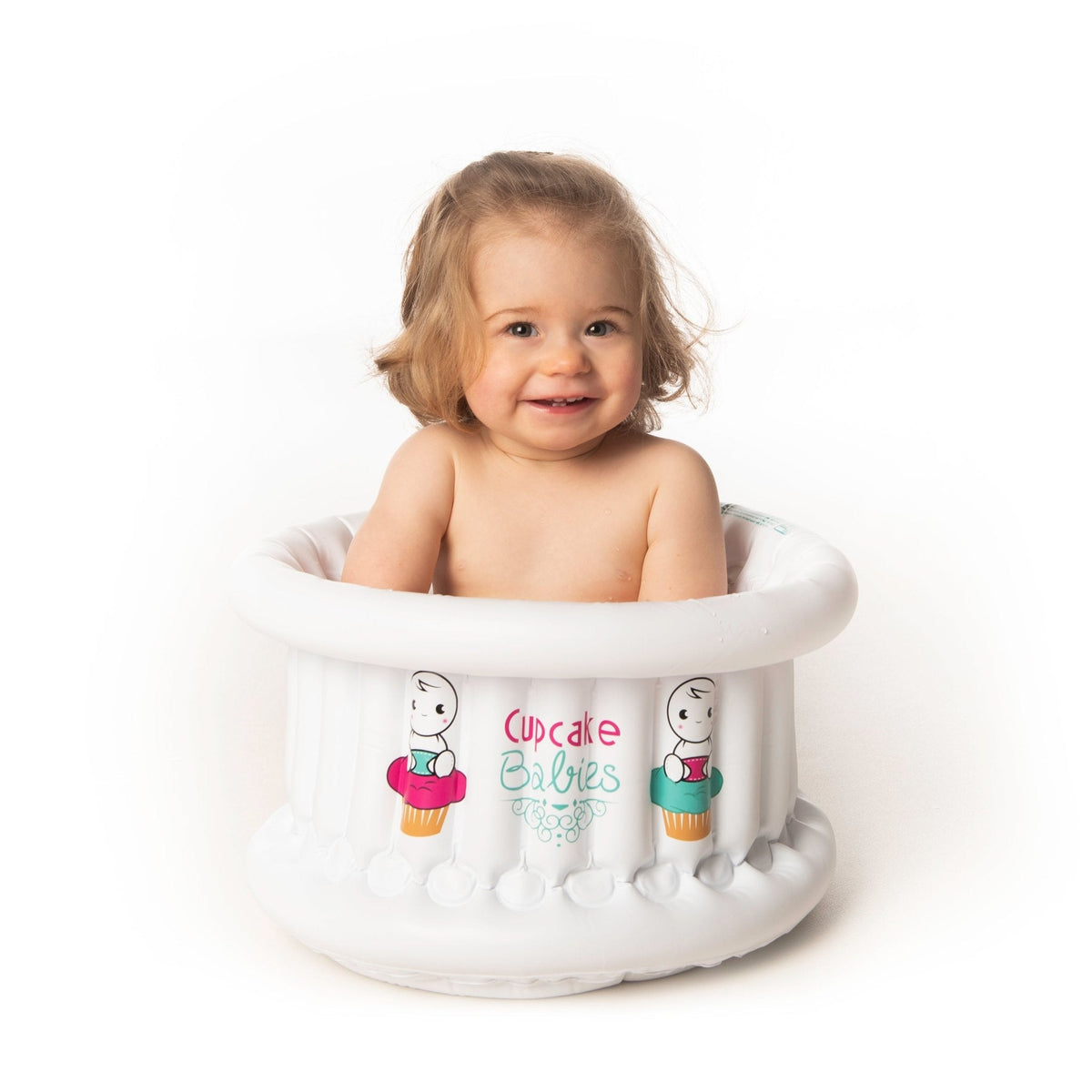 Cupcake Babies Small Bath White & travel pouch & inflator (suitable from birth up to 1 year)