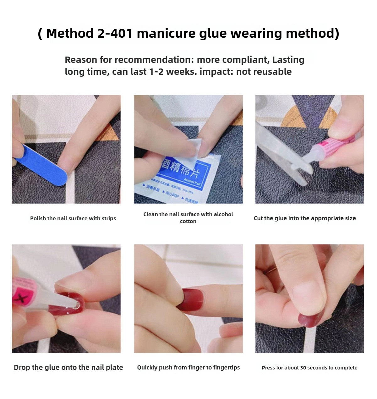 0989- Handmade press on nails fake nails removable