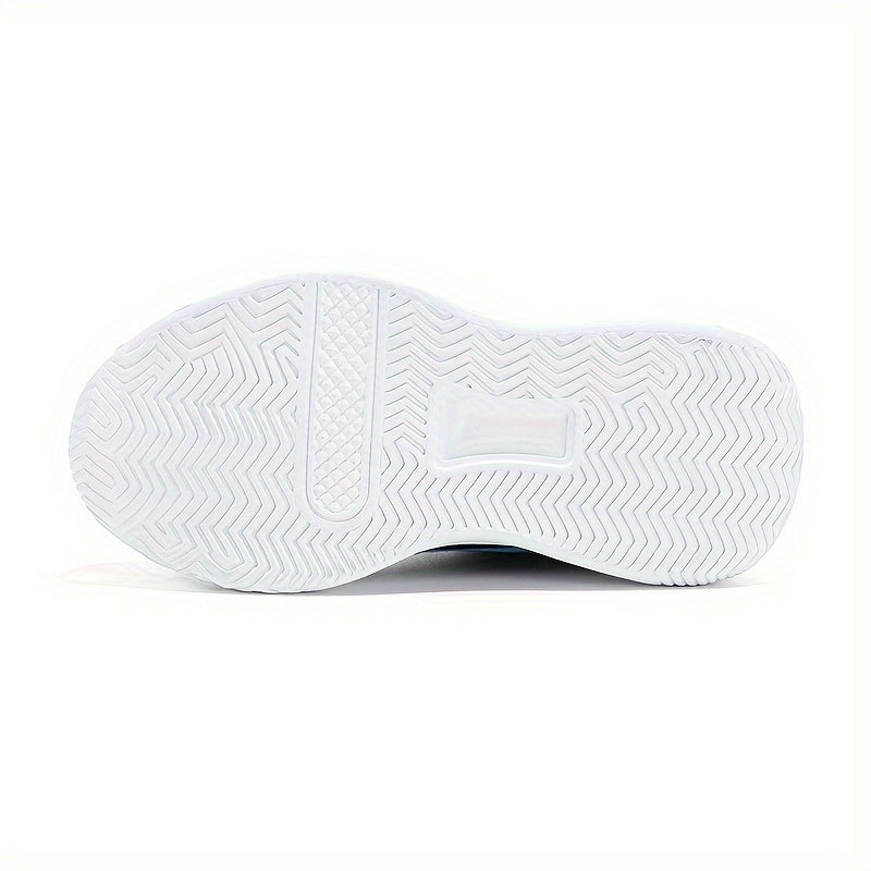 Boys' High-Top Basketball Sneakers for Kids — Rotating Buckle, Cushioned Shock-Absorbing, Non-Slip Outdoor Shoes