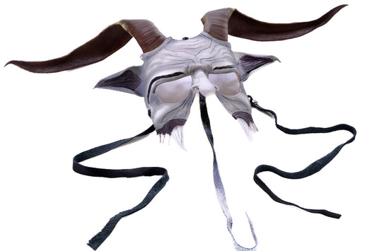 Krampus Handmade Genuine Leather Mask for Masquerade Cosplay or Halloween Costumes